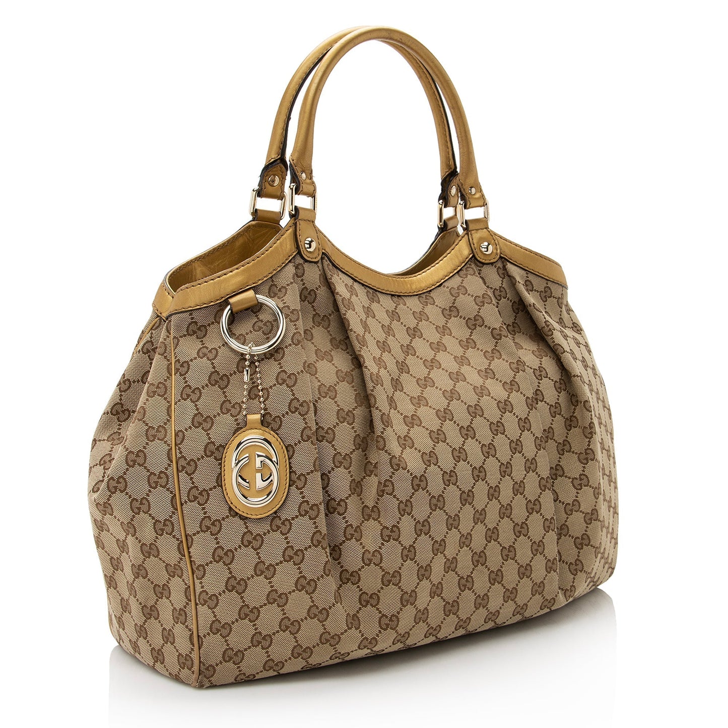 Gucci Leather Canvas Tote