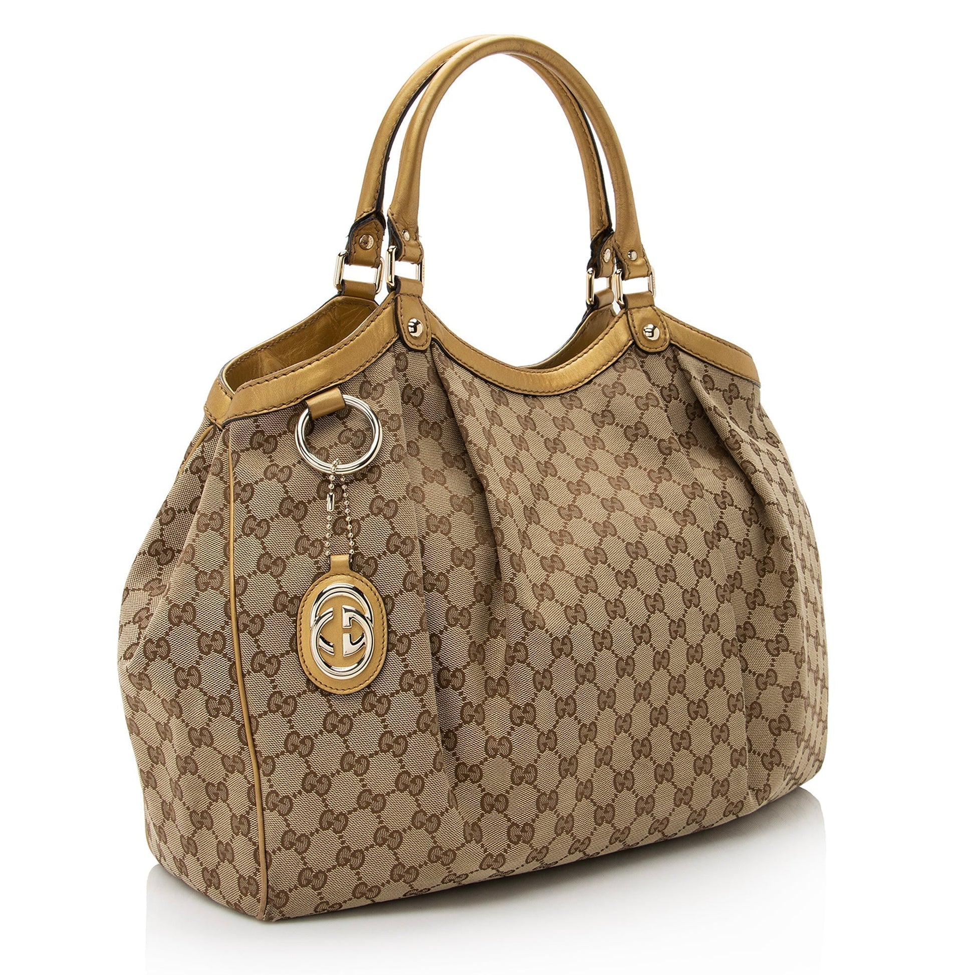 Gucci Leather Canvas Tote