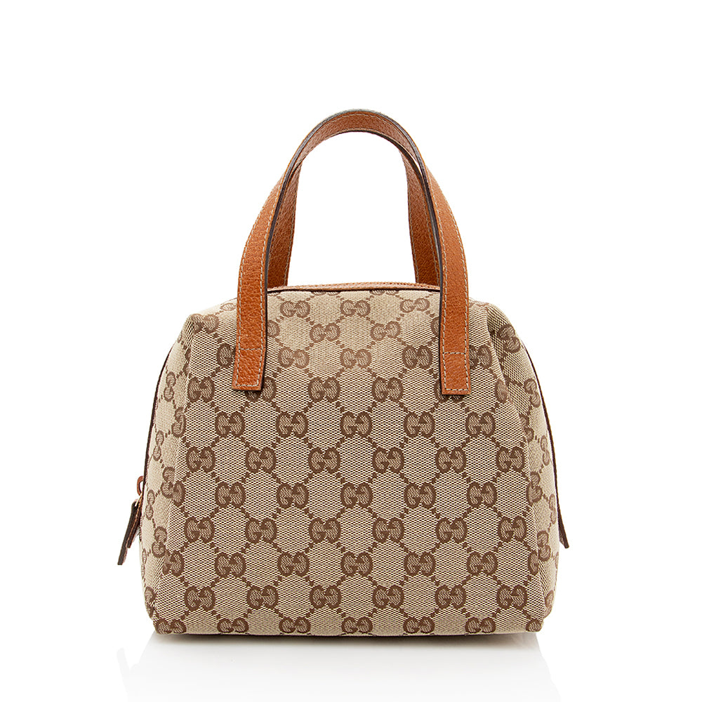 Gucci Leather Canvas Satchel Style 1