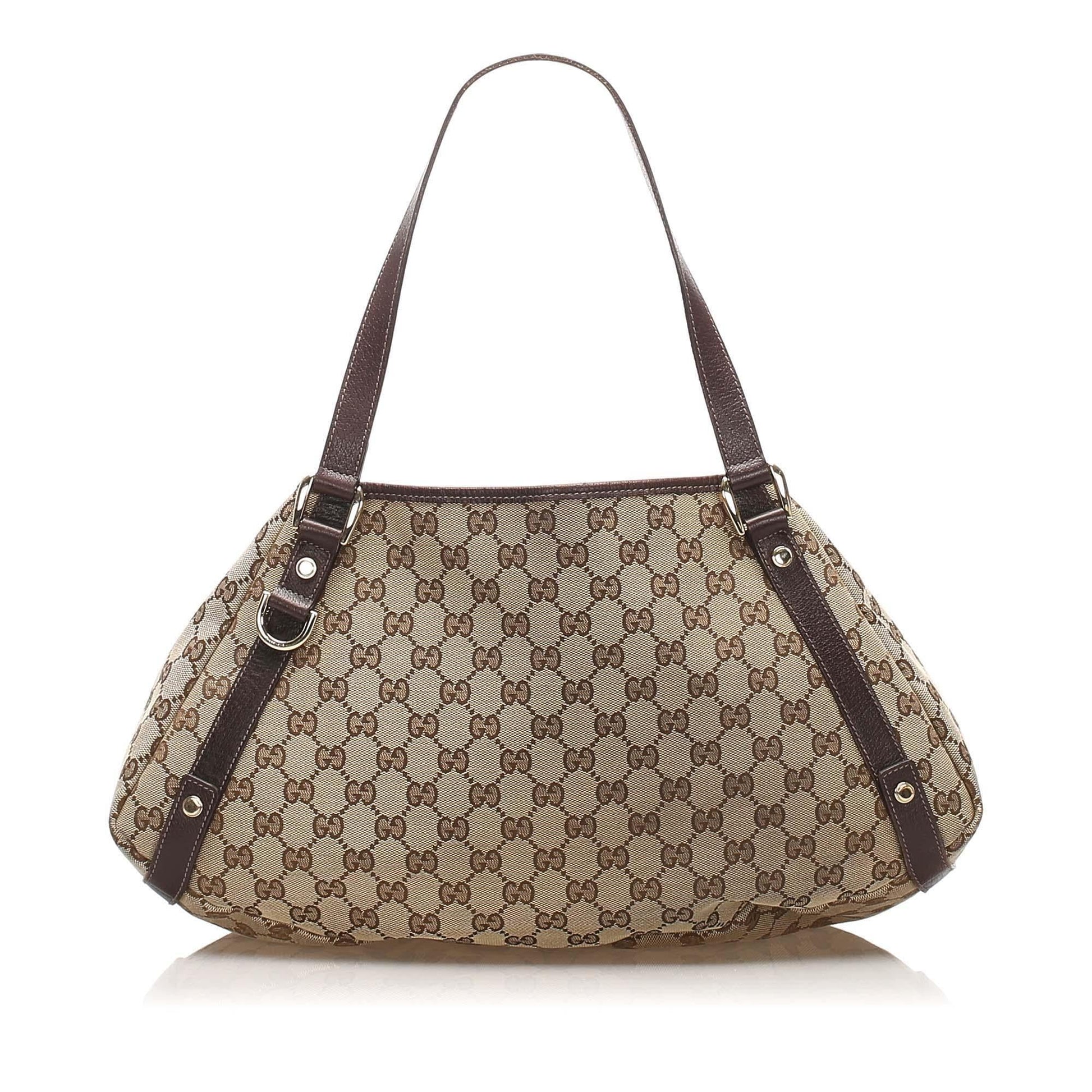 Gucci Leather Canvas Tote