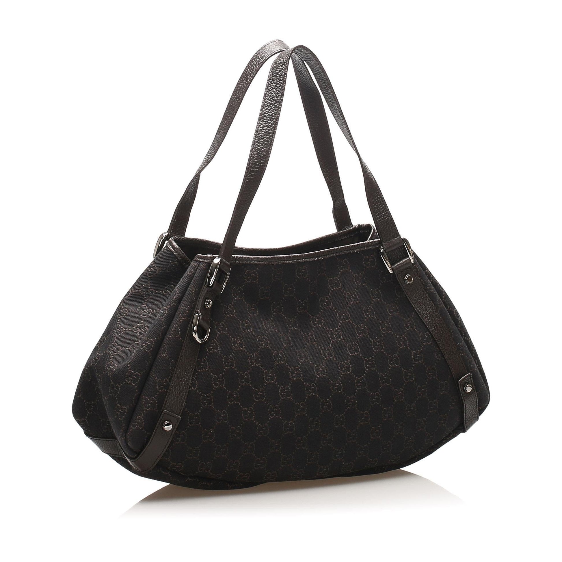 Gucci Leather Canvas Tote