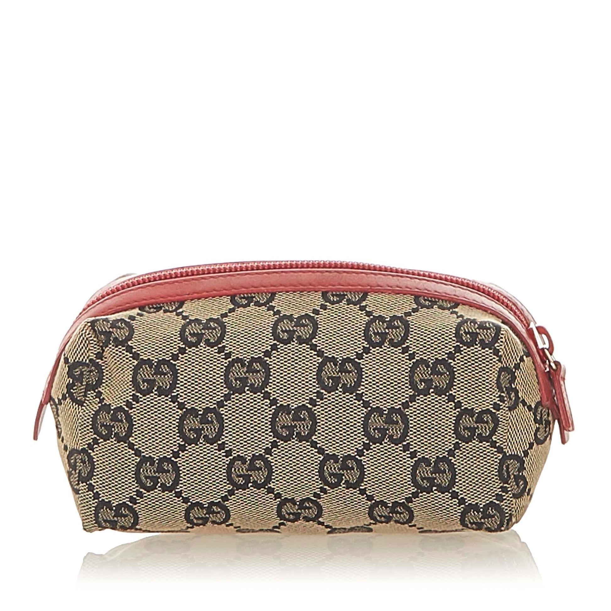 Gucci Leather Canvas Clutch