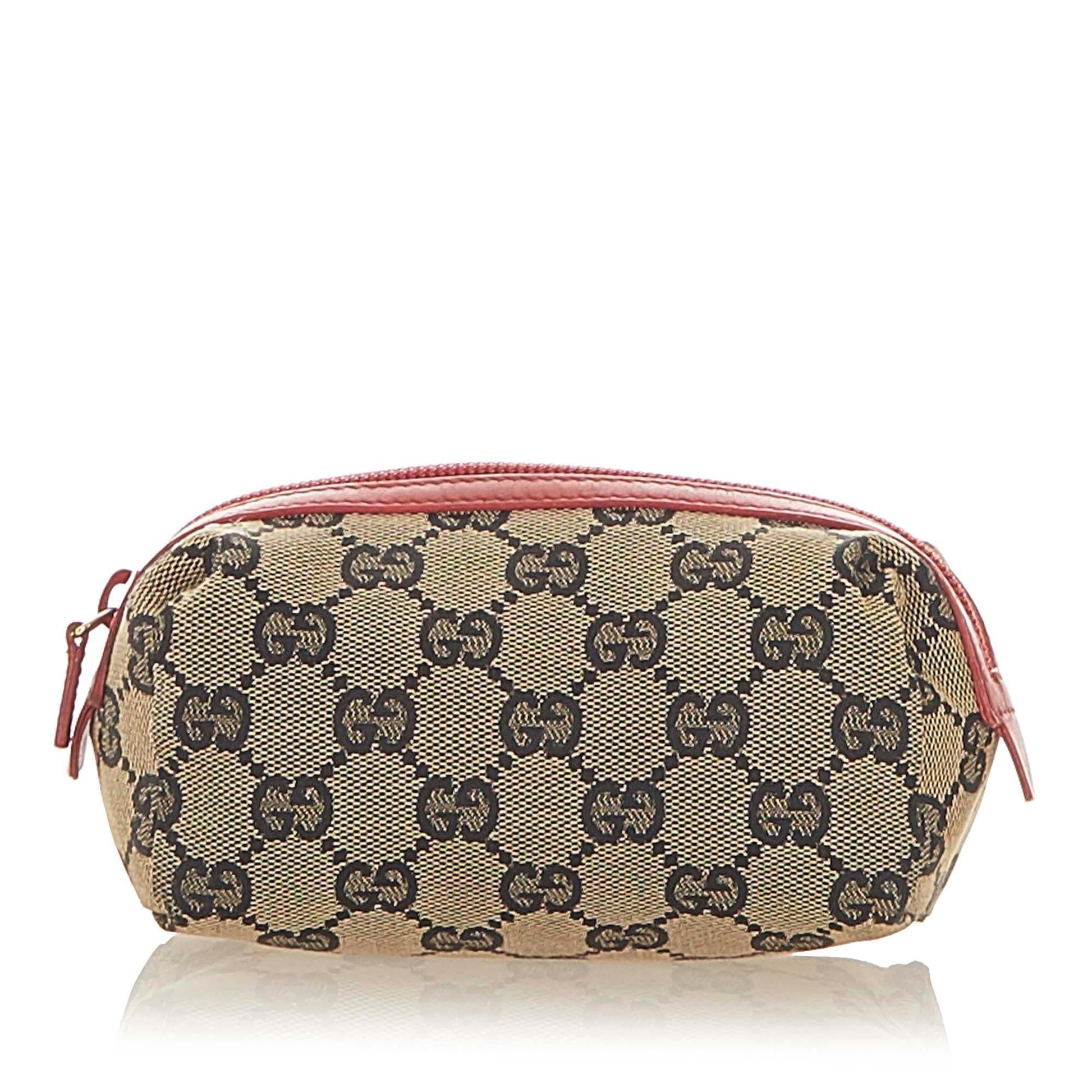Gucci Leather Canvas Clutch