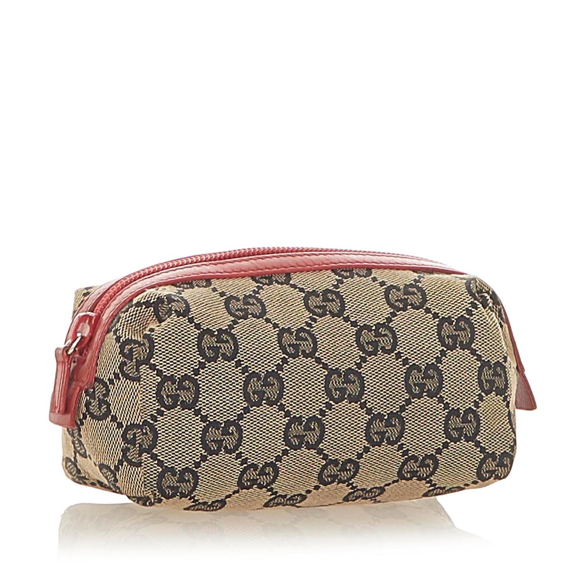Gucci Leather Canvas Clutch