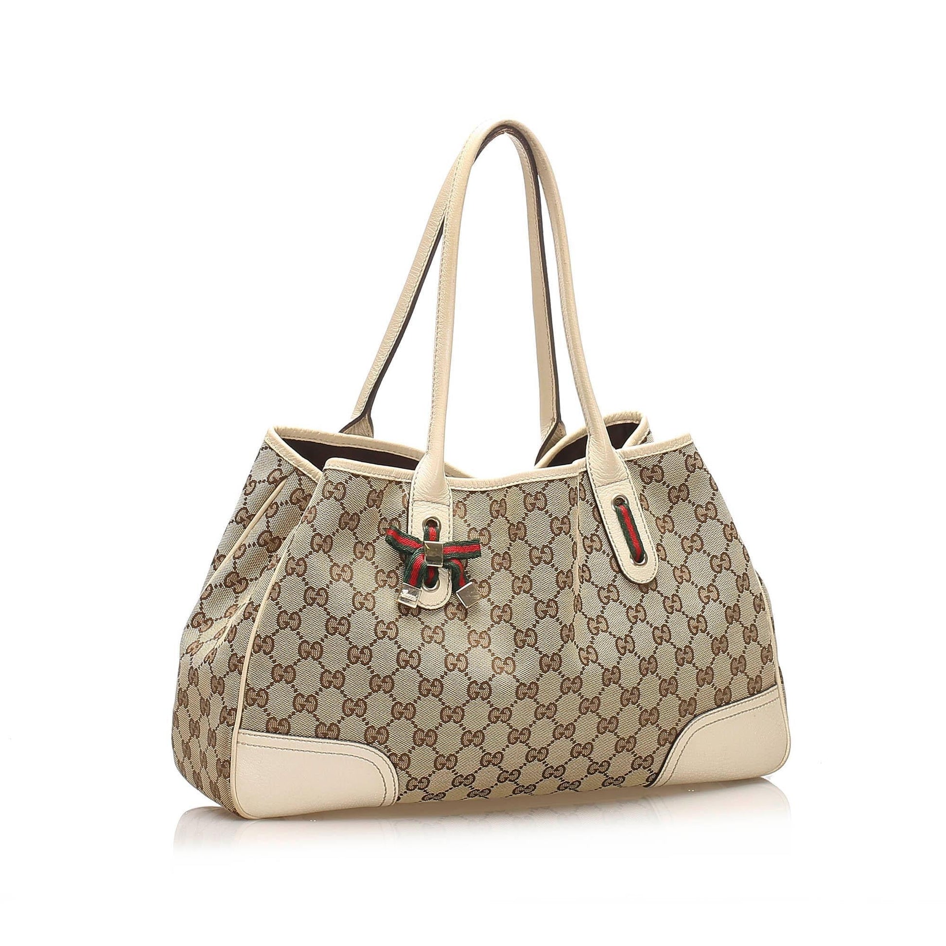 Gucci Leather Canvas Tote