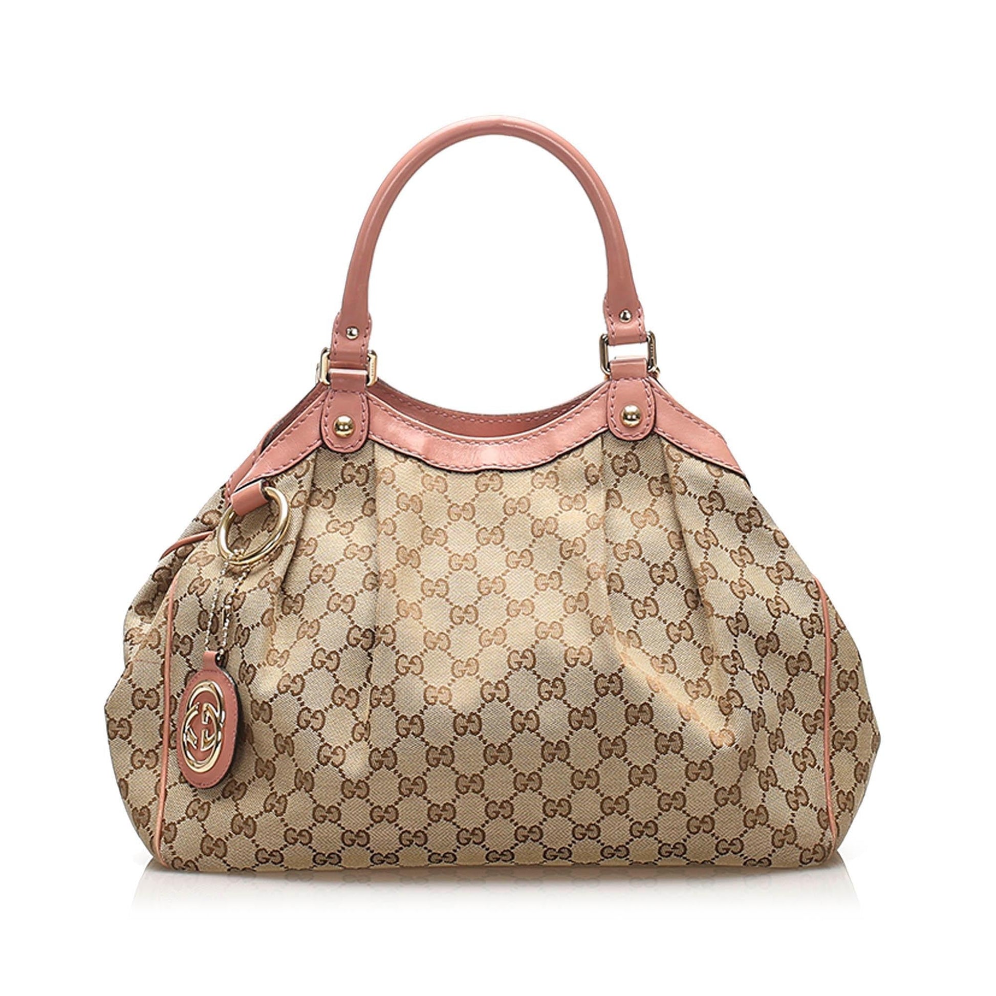 Gucci Leather Canvas Tote