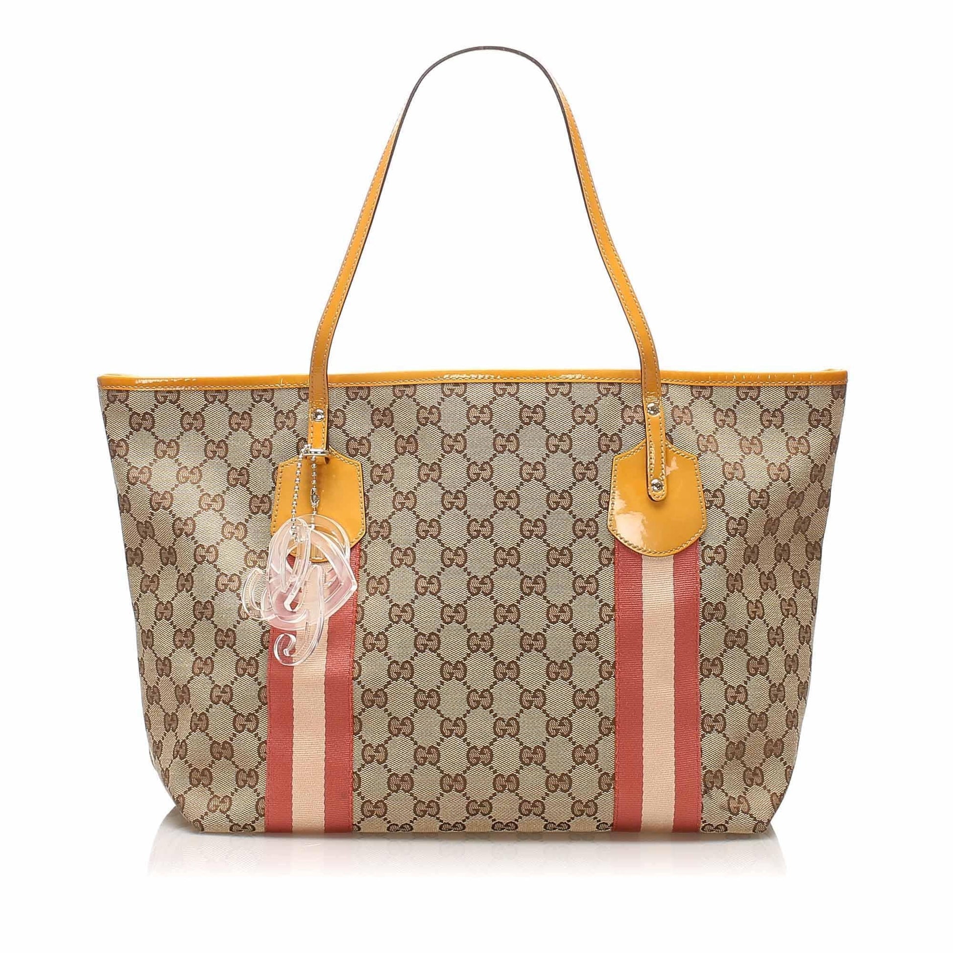 Gucci Leather Canvas Tote