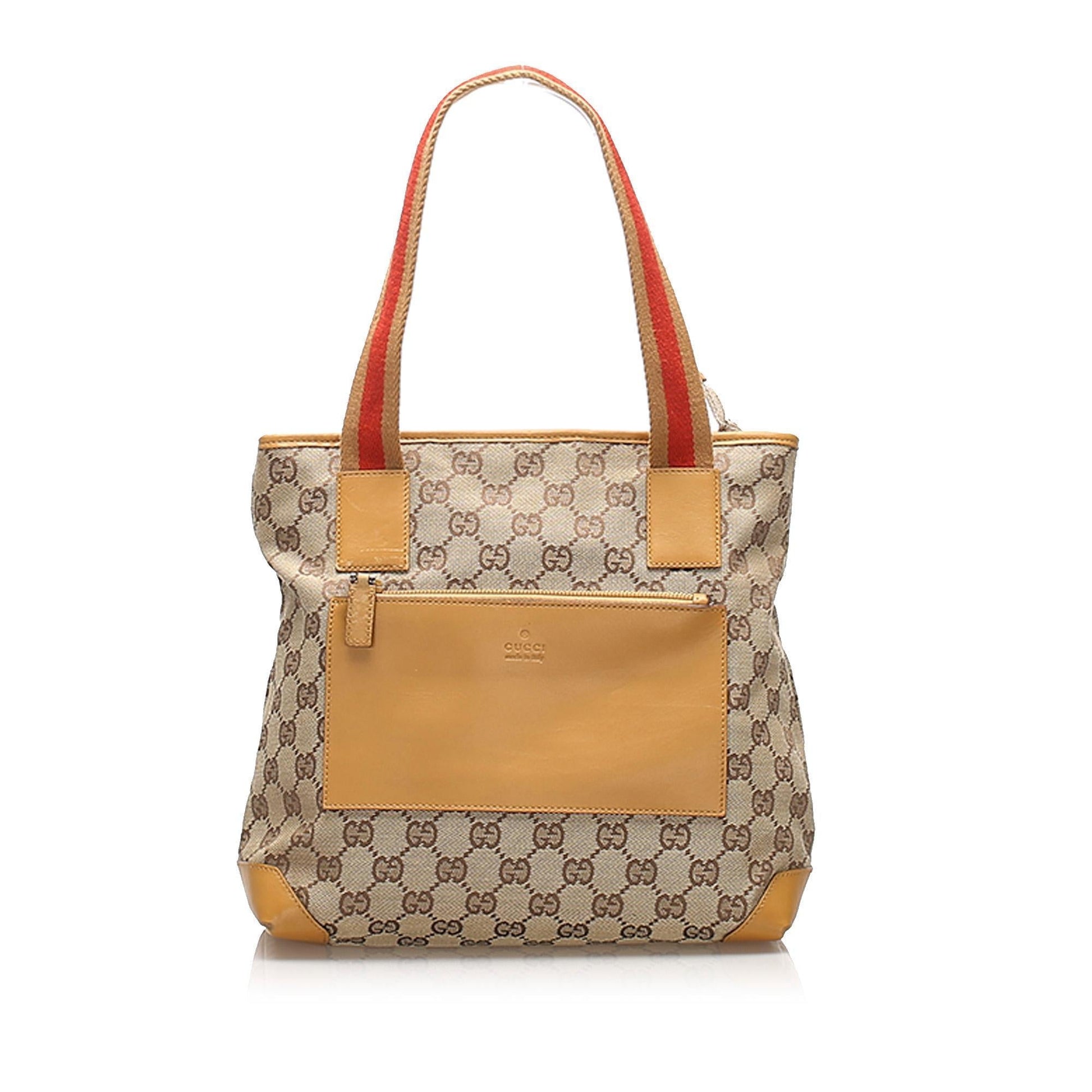 Gucci Leather Canvas Tote