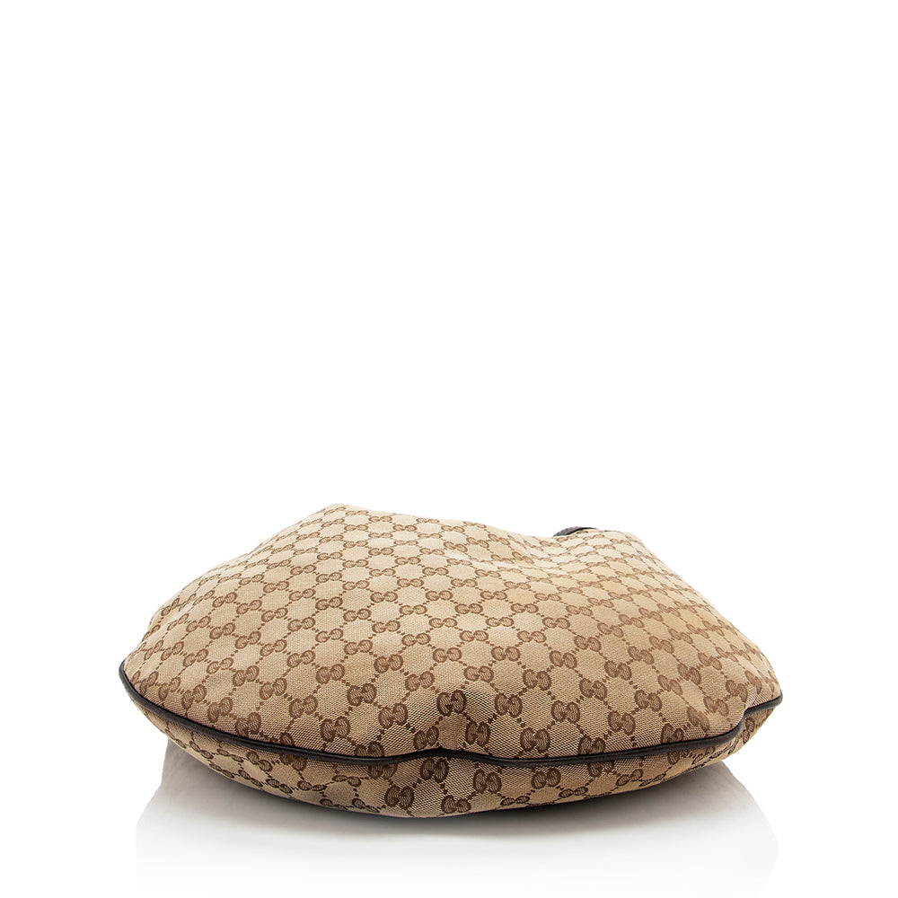 Gucci Leather Canvas Shoulder Bag