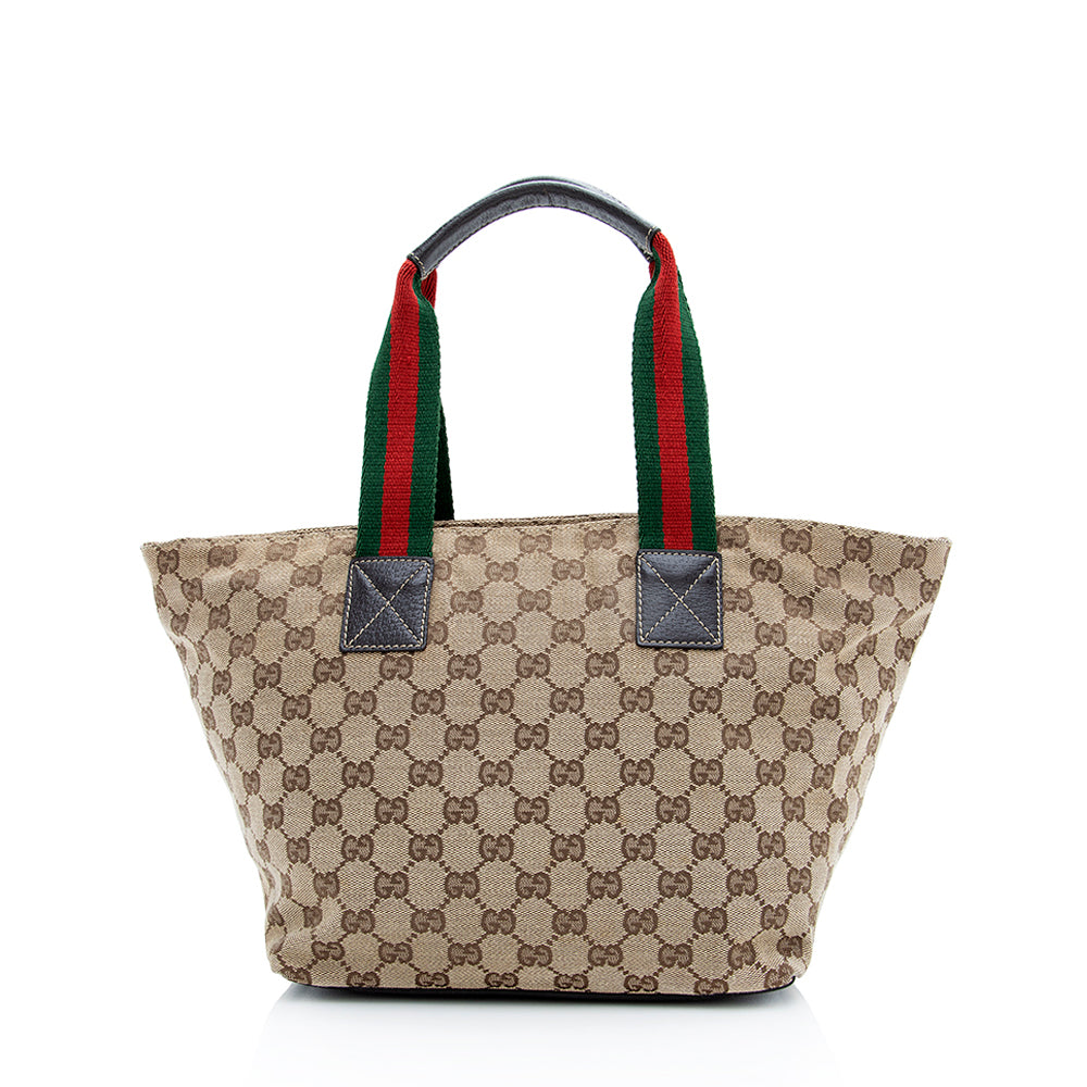 Gucci Leather Canvas Tote