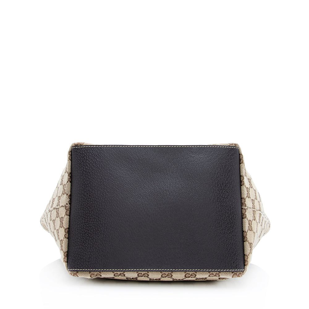 Gucci Leather Canvas Tote