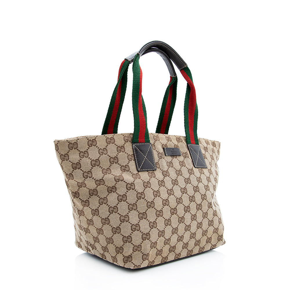 Gucci Leather Canvas Tote