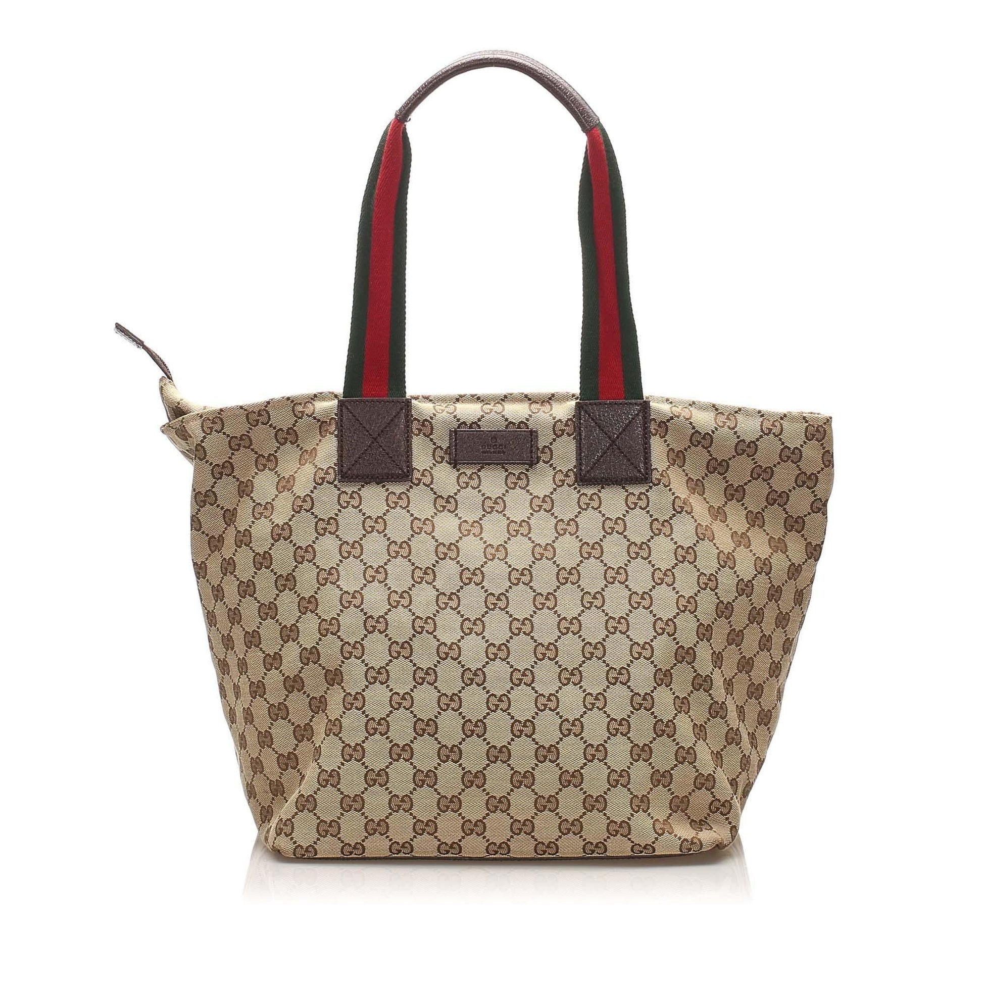 Gucci Leather Canvas Tote