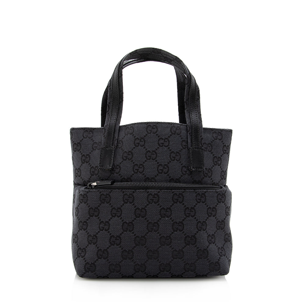 Gucci Leather Canvas Tote Style 56