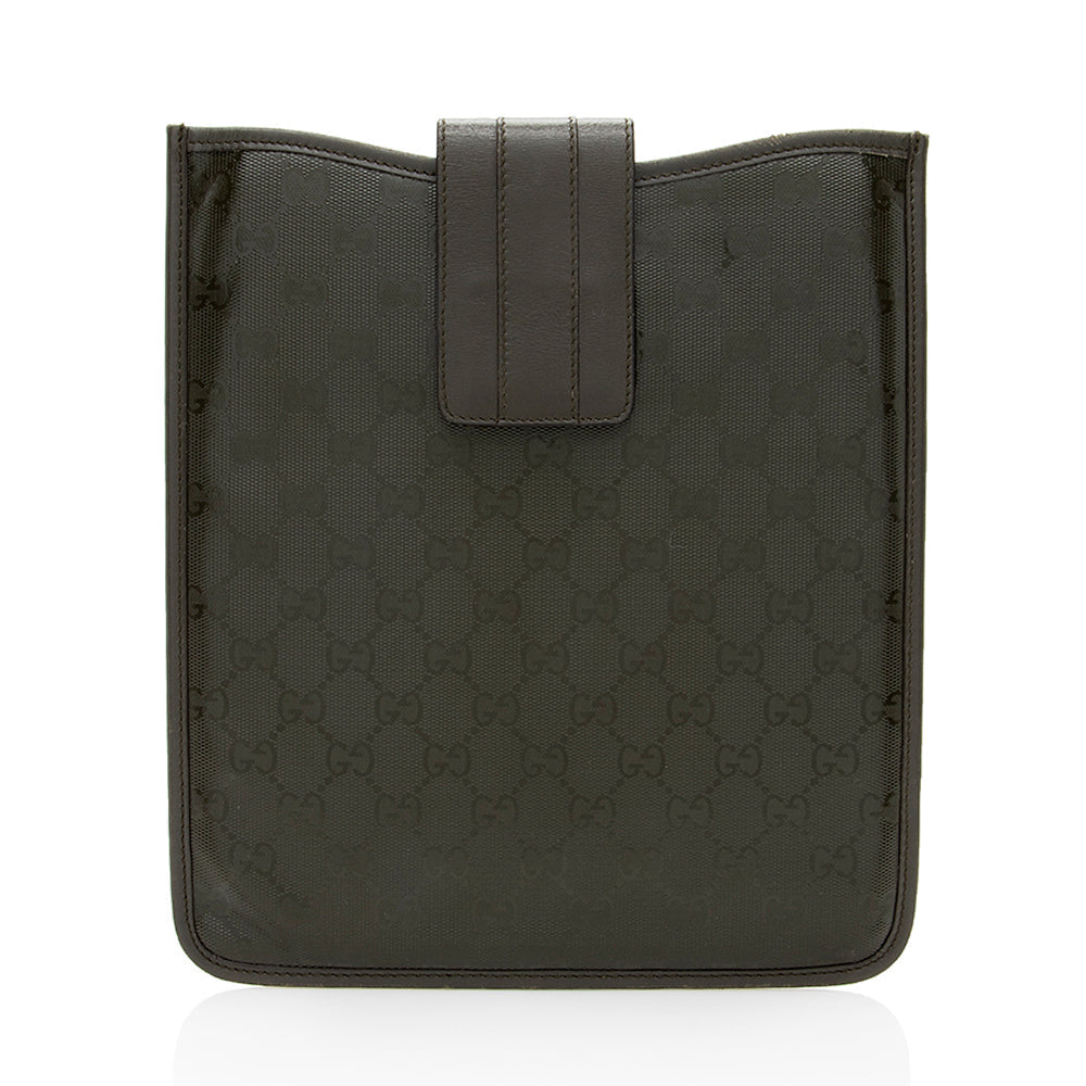 Gucci Leather Canvas Handbag