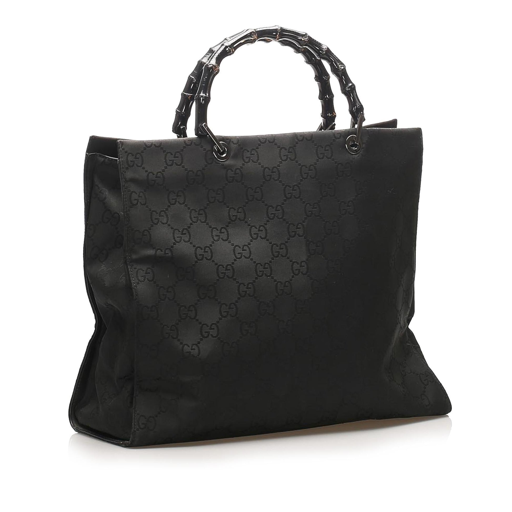 Gucci Bamboo Nylon Monogram Tote Style 2