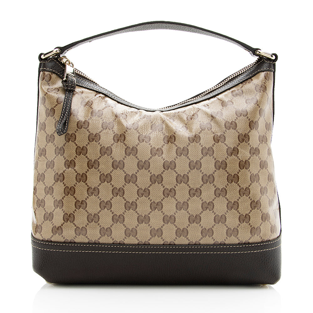 Gucci Leather Canvas Shoulder Bag
