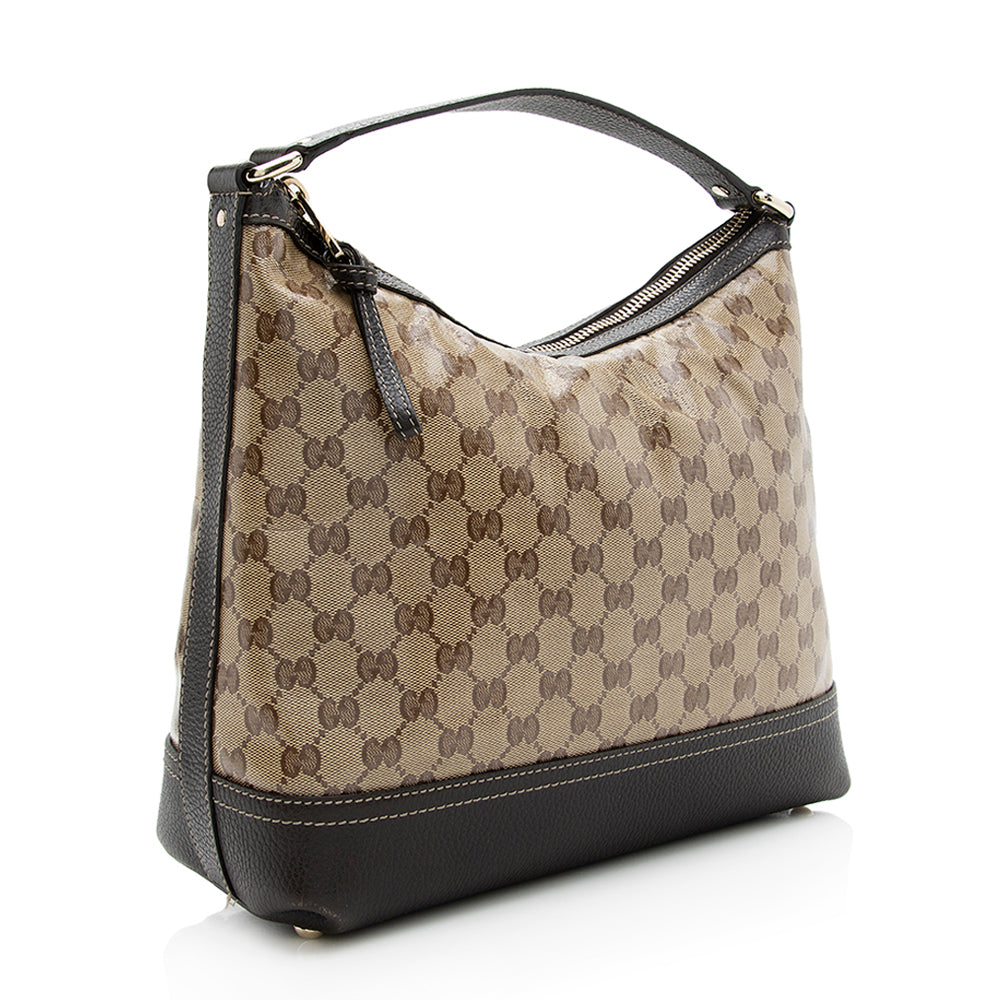 Gucci Leather Canvas Shoulder Bag