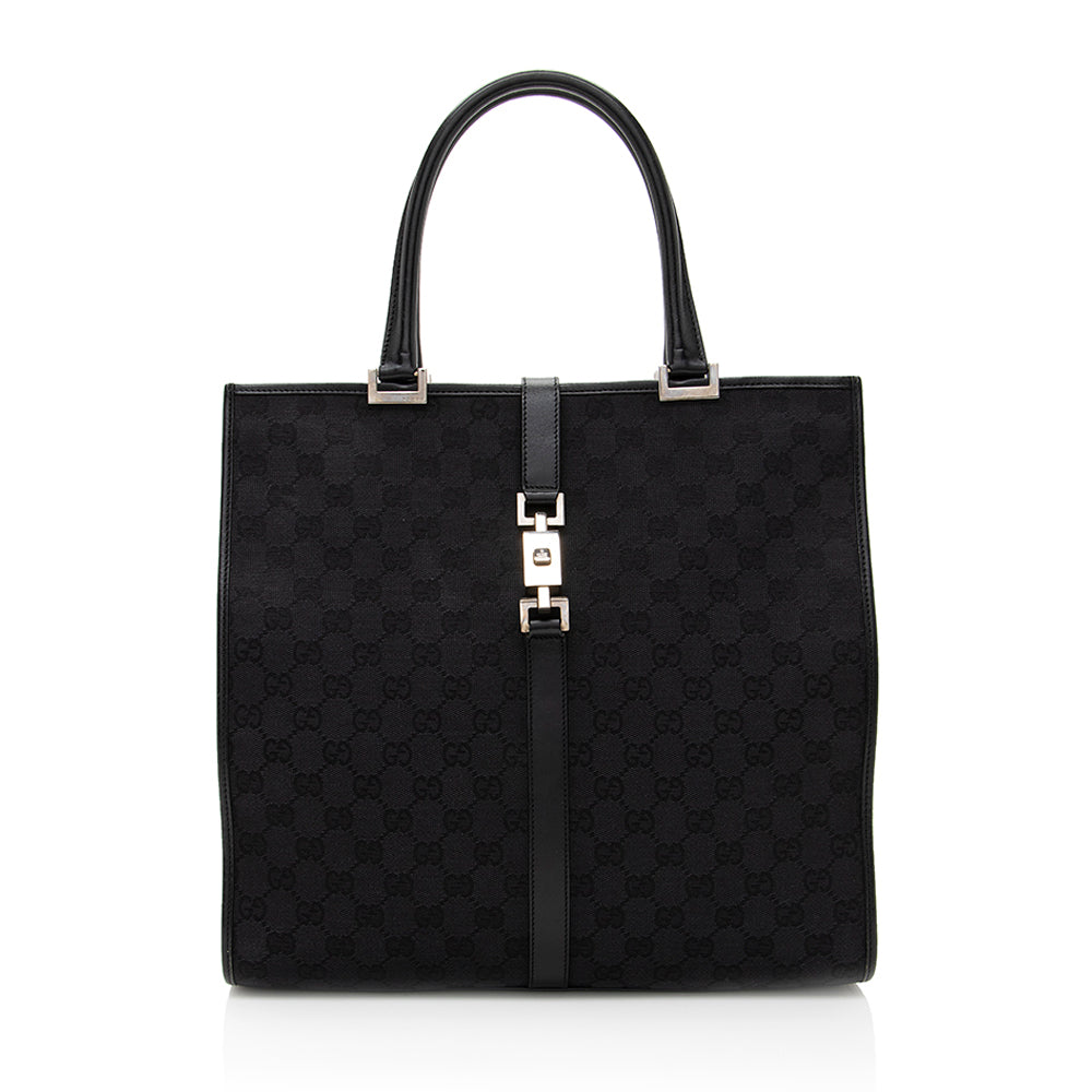 Gucci Leather Canvas Tote