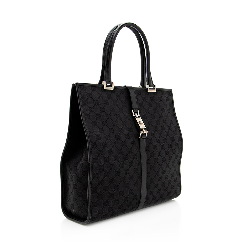 Gucci Leather Canvas Tote
