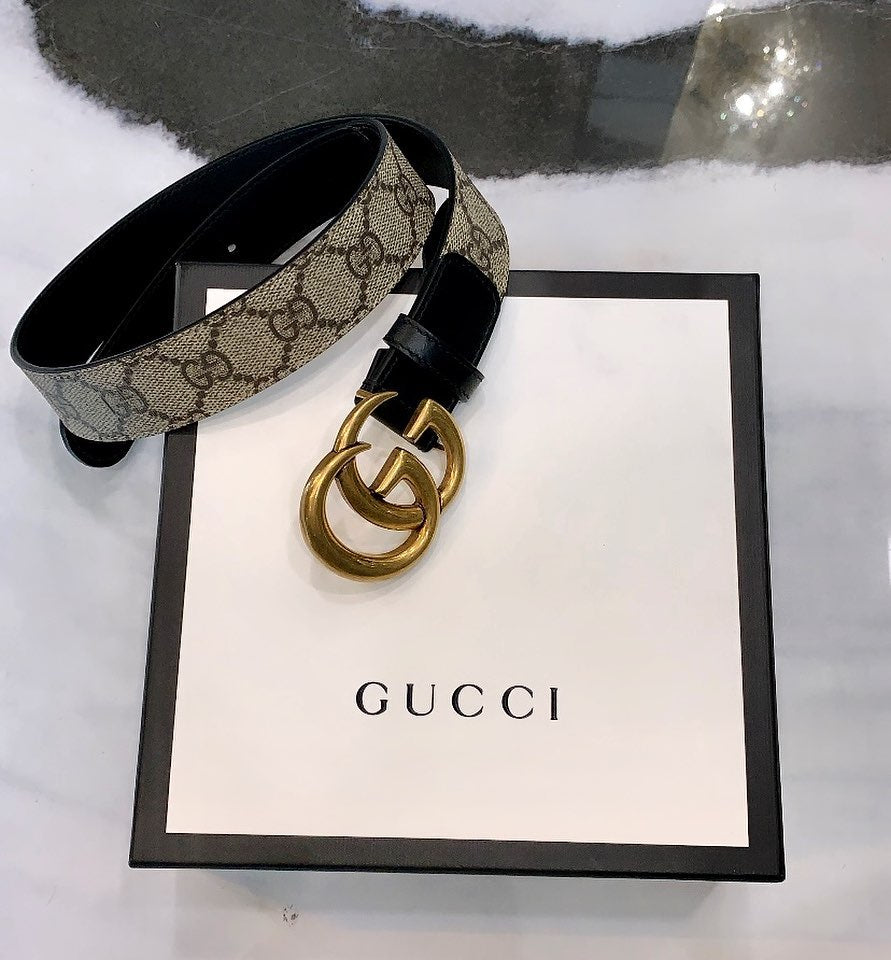 Gucci Monogram Caro Leather Canvas Handbag