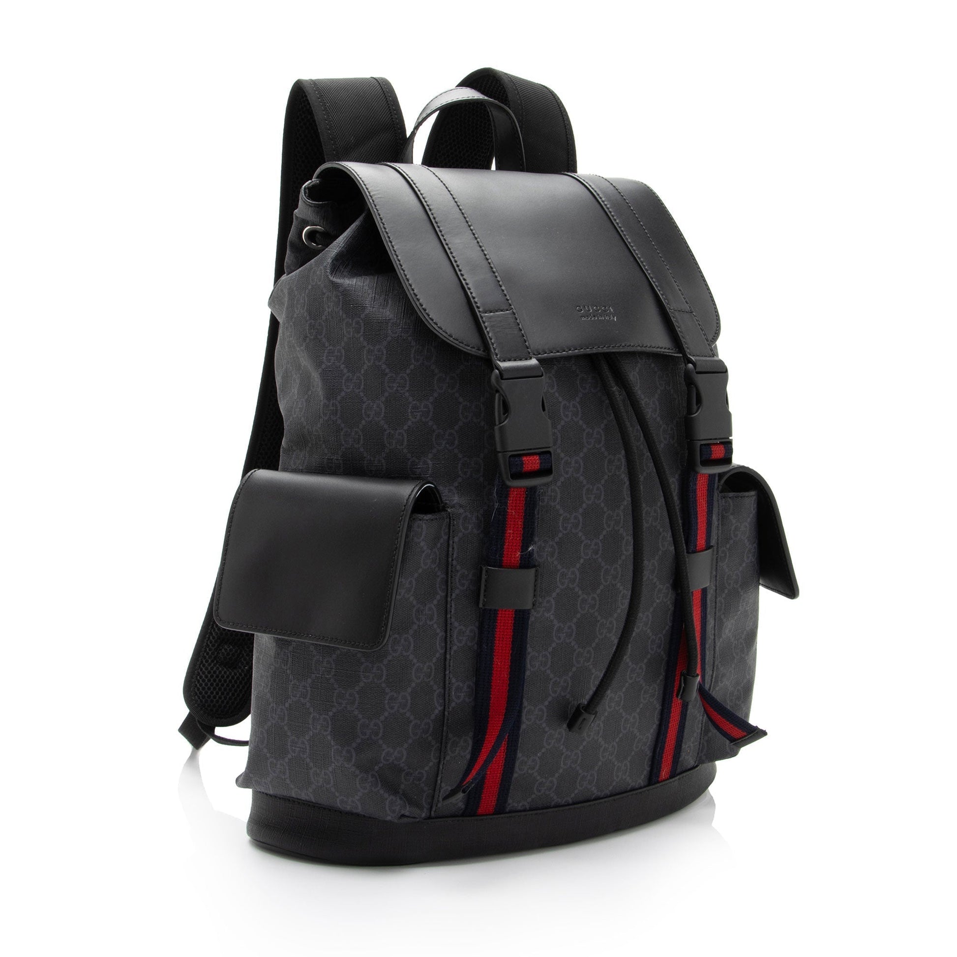 Gucci Nylon Leather Canvas Shoulder Bag