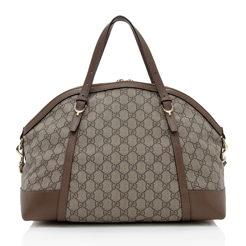 Gucci GG Supreme Leather Canvas Satchel Style 3