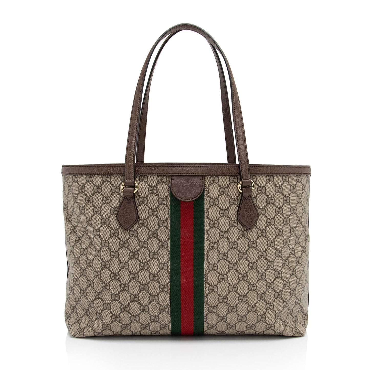 Gucci Nylon Leather Canvas Tote