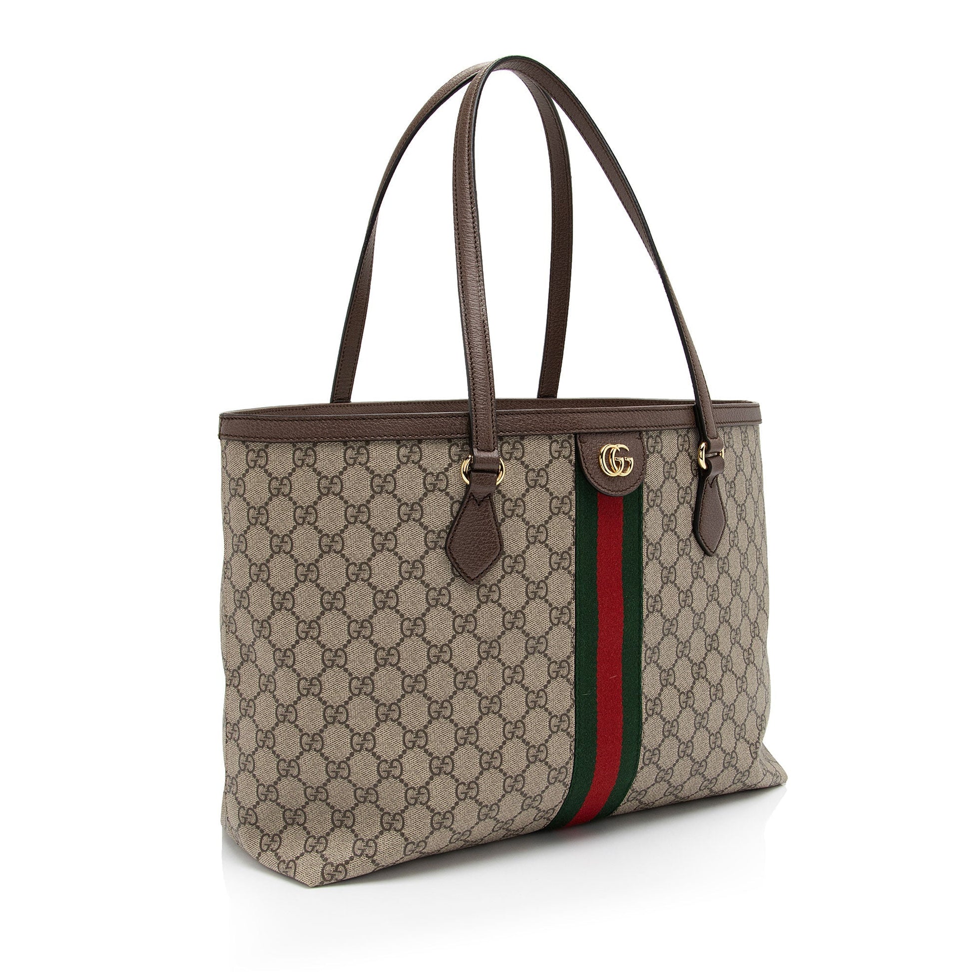 Gucci Nylon Leather Canvas Tote