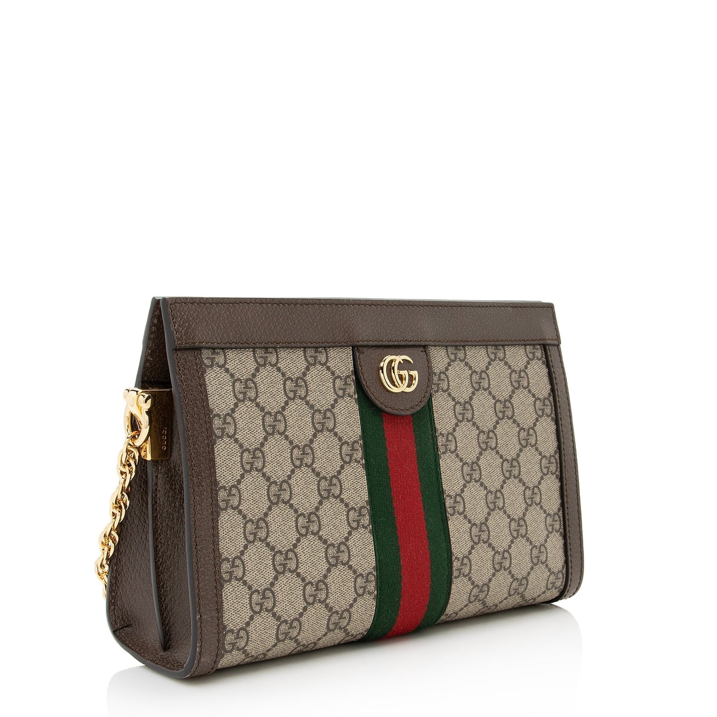 Gucci Nylon Chain Leather Shoulder Bag
