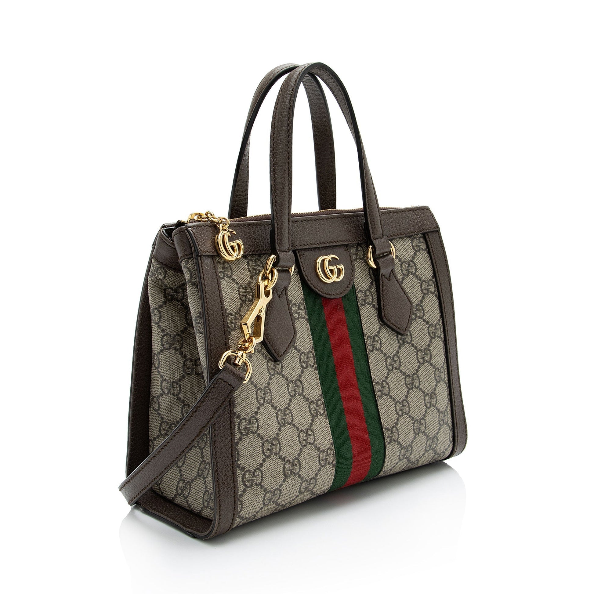 Gucci Nylon Leather Canvas Tote