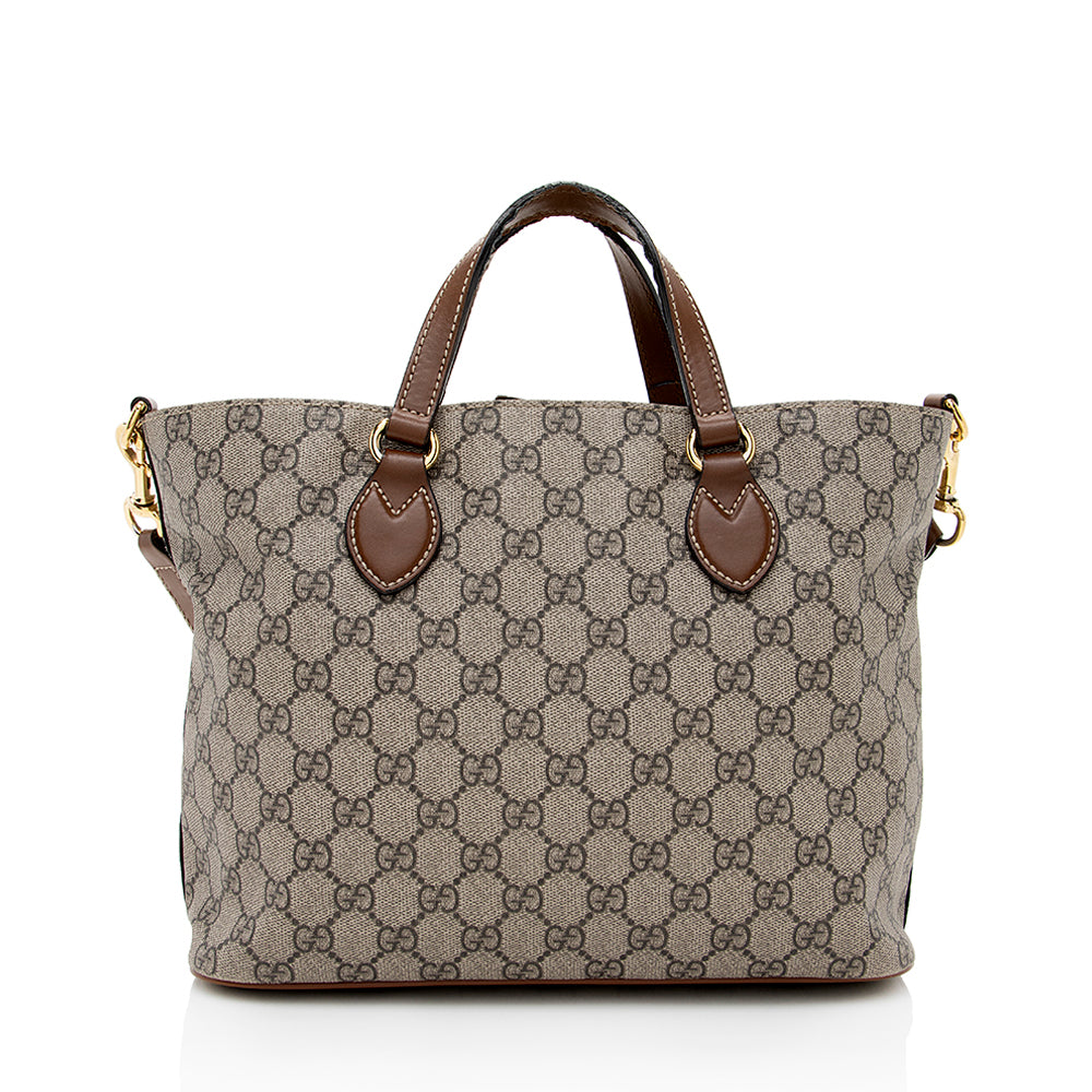Gucci Leather Canvas Tote
