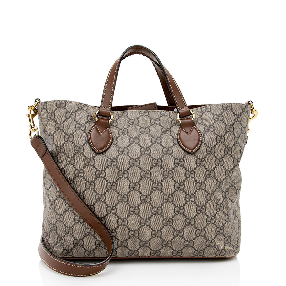 Gucci Leather Canvas Tote