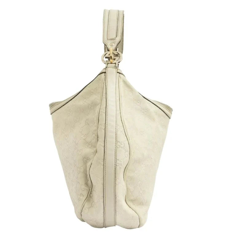 Gucci Monogram Leather Canvas Shoulder Bag