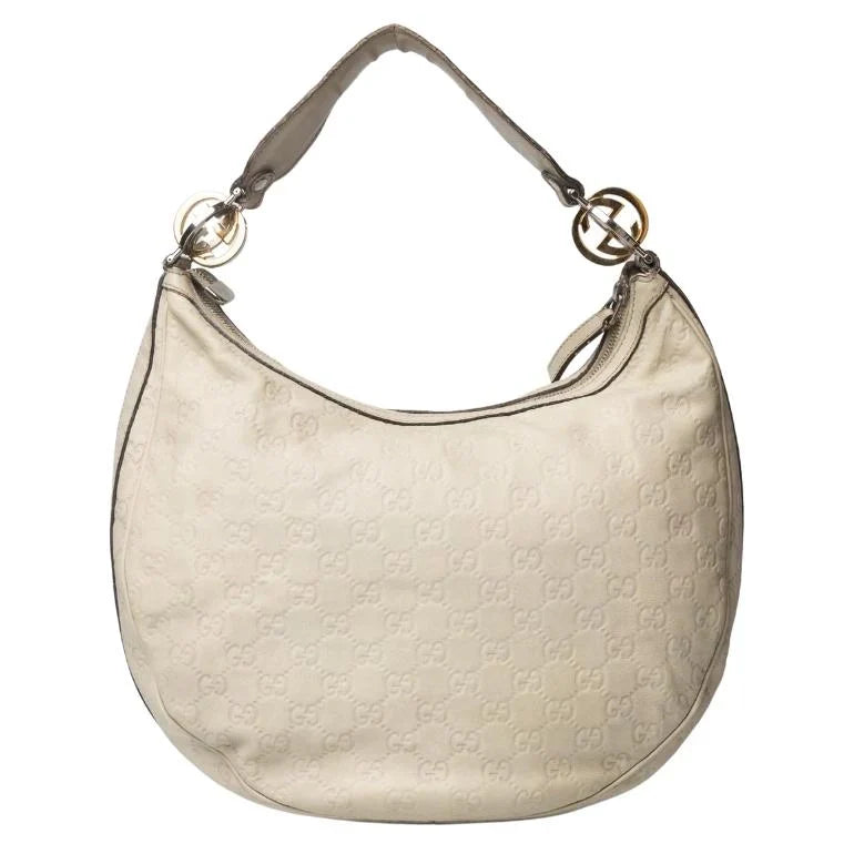 Gucci Monogram Leather Canvas Shoulder Bag