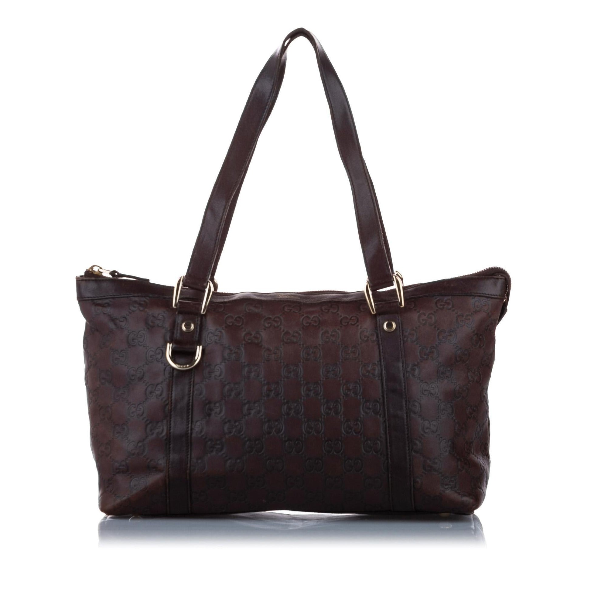 Gucci Monogram Leather Tote
