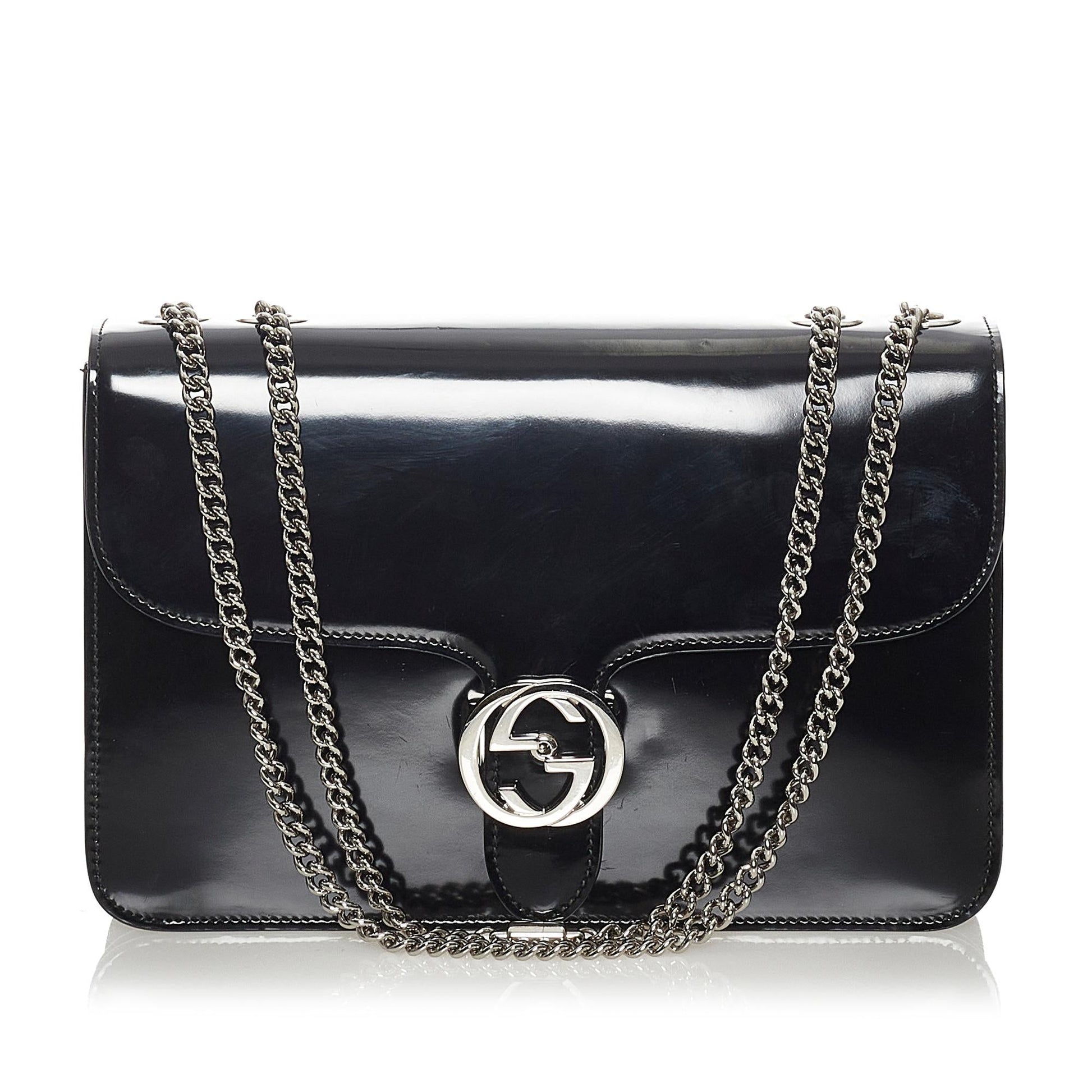 Gucci Chain Leather Shoulder Bag