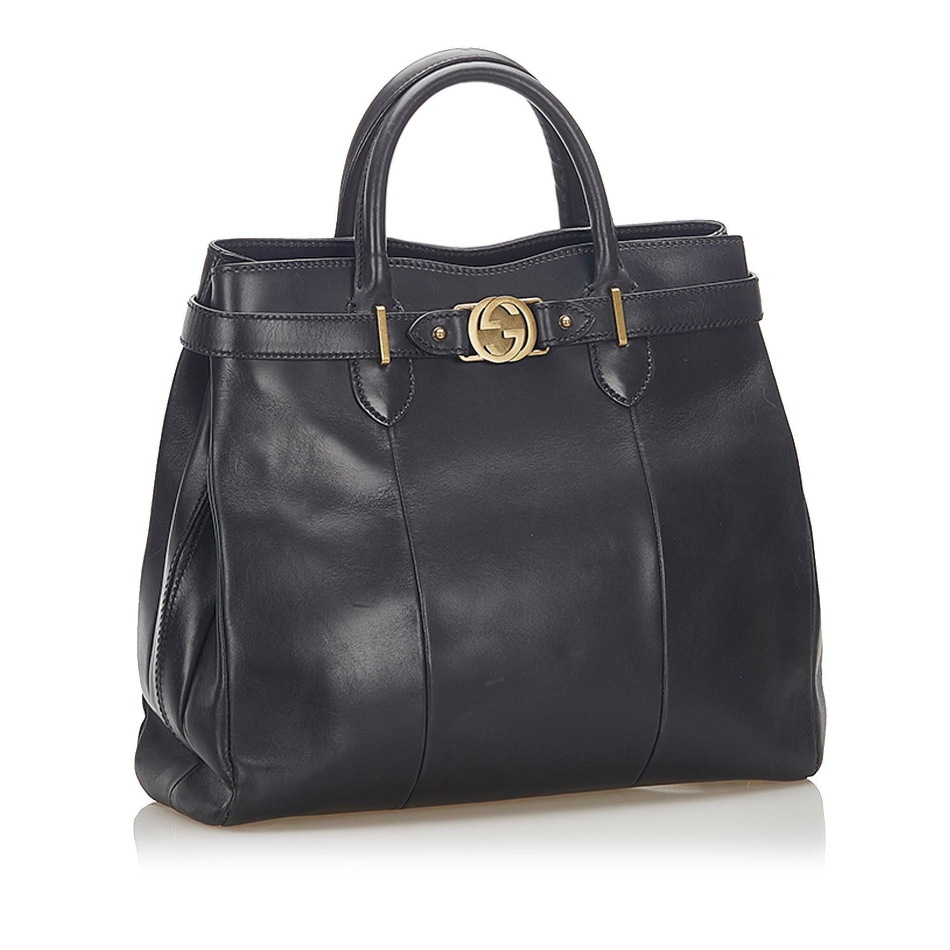 Gucci Interlocking G Leather Monogram Tote