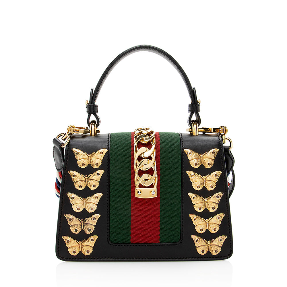 Gucci Nylon Leather Mini Handbag