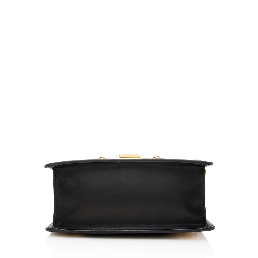Gucci Sylvie Leather Nylon Handbag