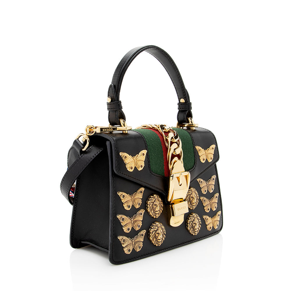 Gucci Nylon Leather Mini Handbag