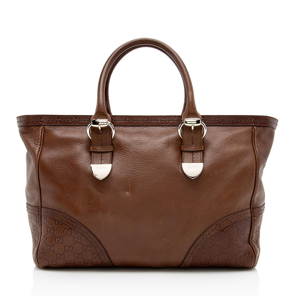 Gucci Monogram Leather Tote