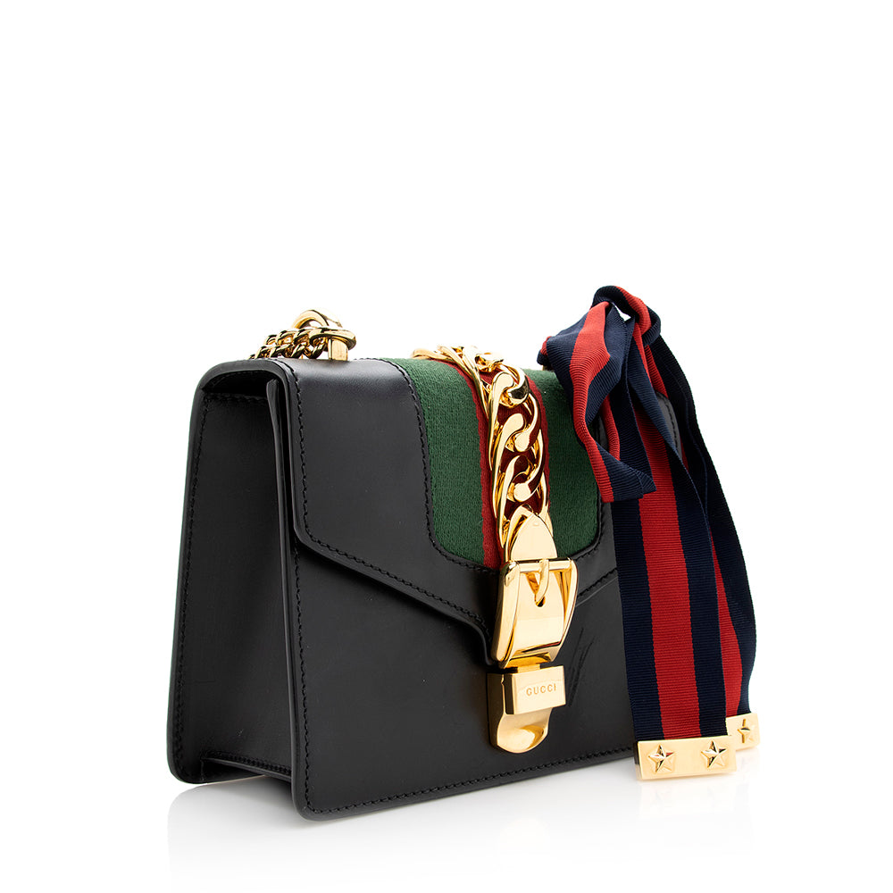 Gucci Nylon Leather Shoulder Bag