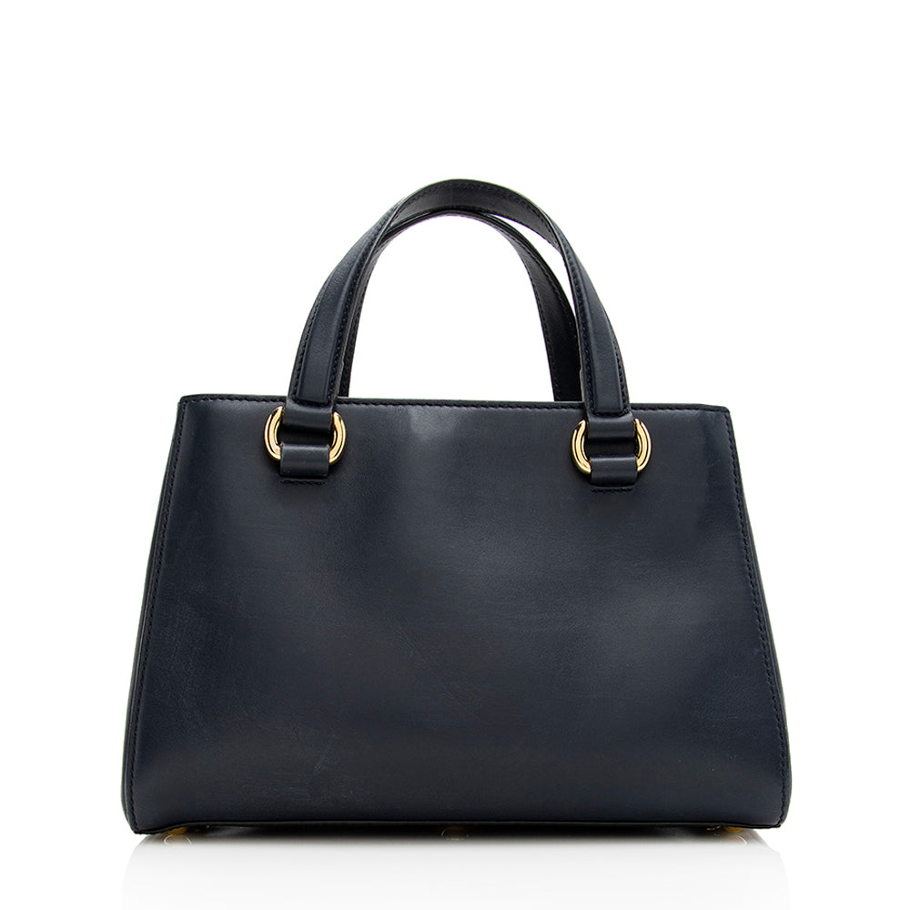 Gucci Nylon Leather Top Handle Tote