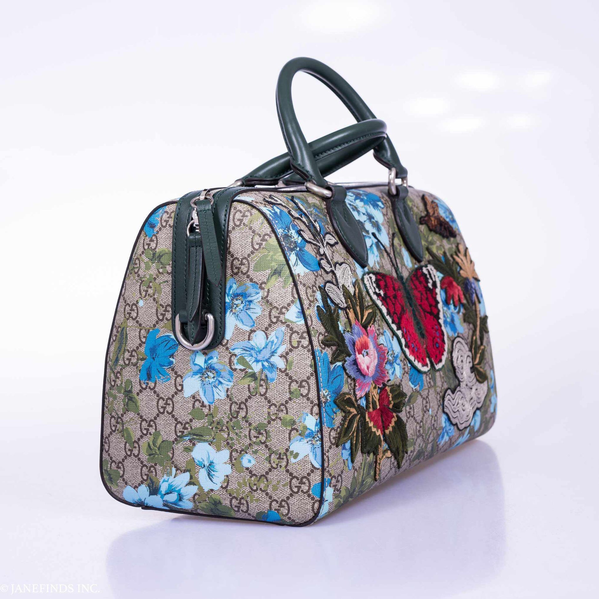Gucci Lou Leather Canvas Shoulder Bag