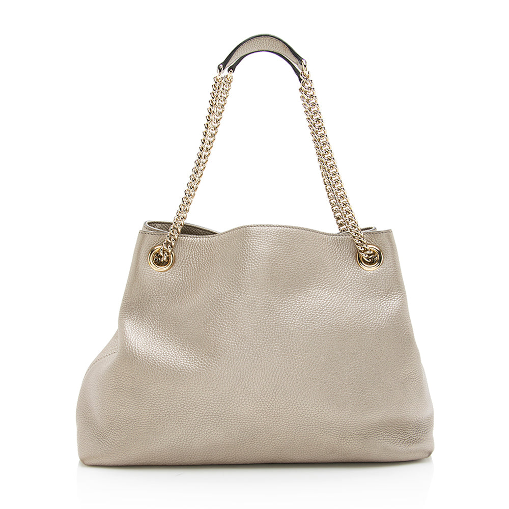 Gucci Soho Leather Metallic Shoulder Bag