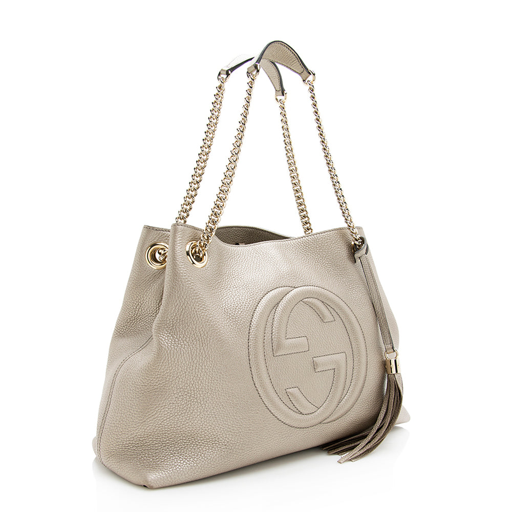 Gucci Soho Leather Metallic Shoulder Bag