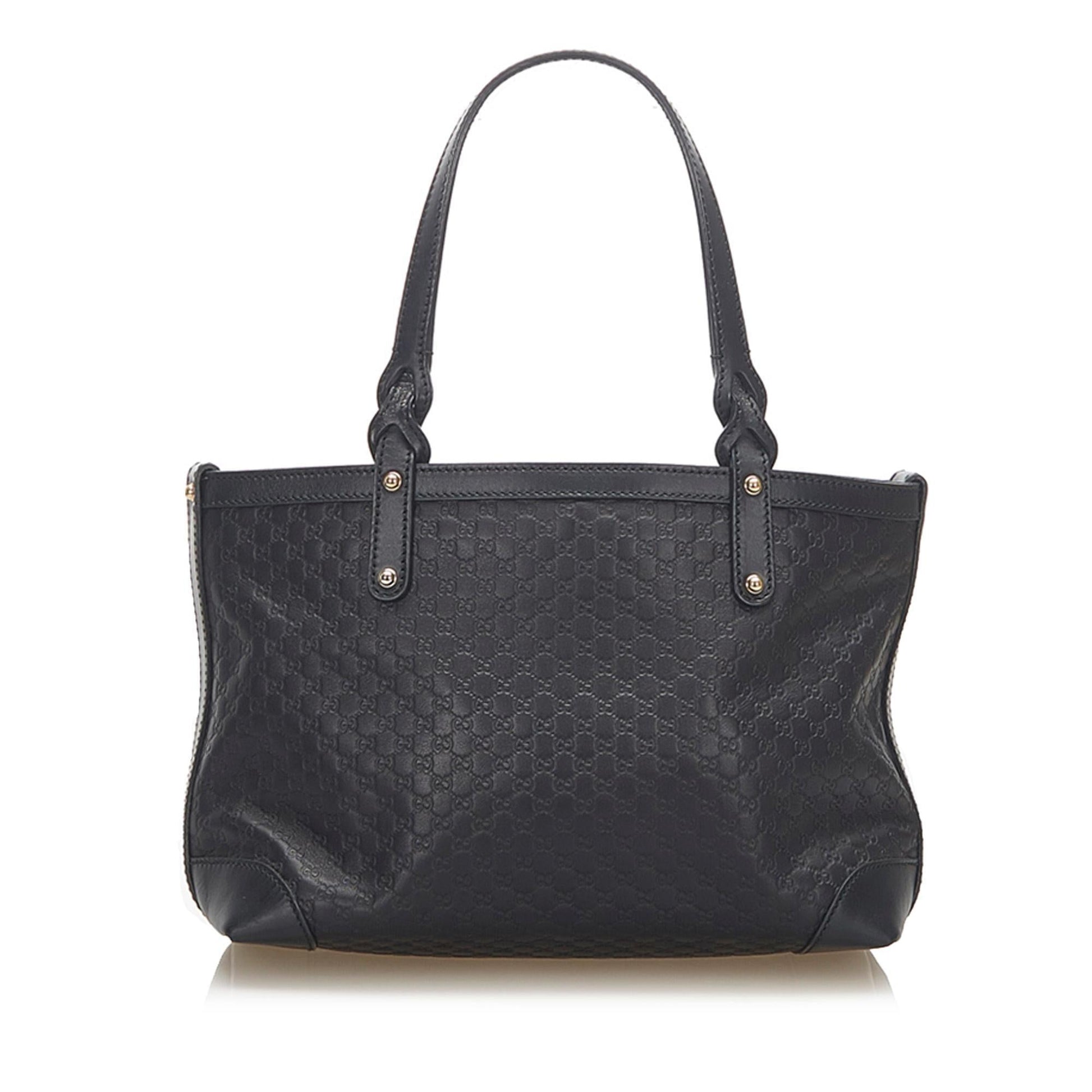 Gucci Leather Canvas Tote