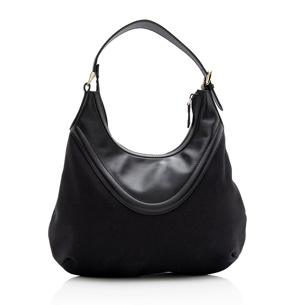 Gucci Nylon Leather Shoulder Bag