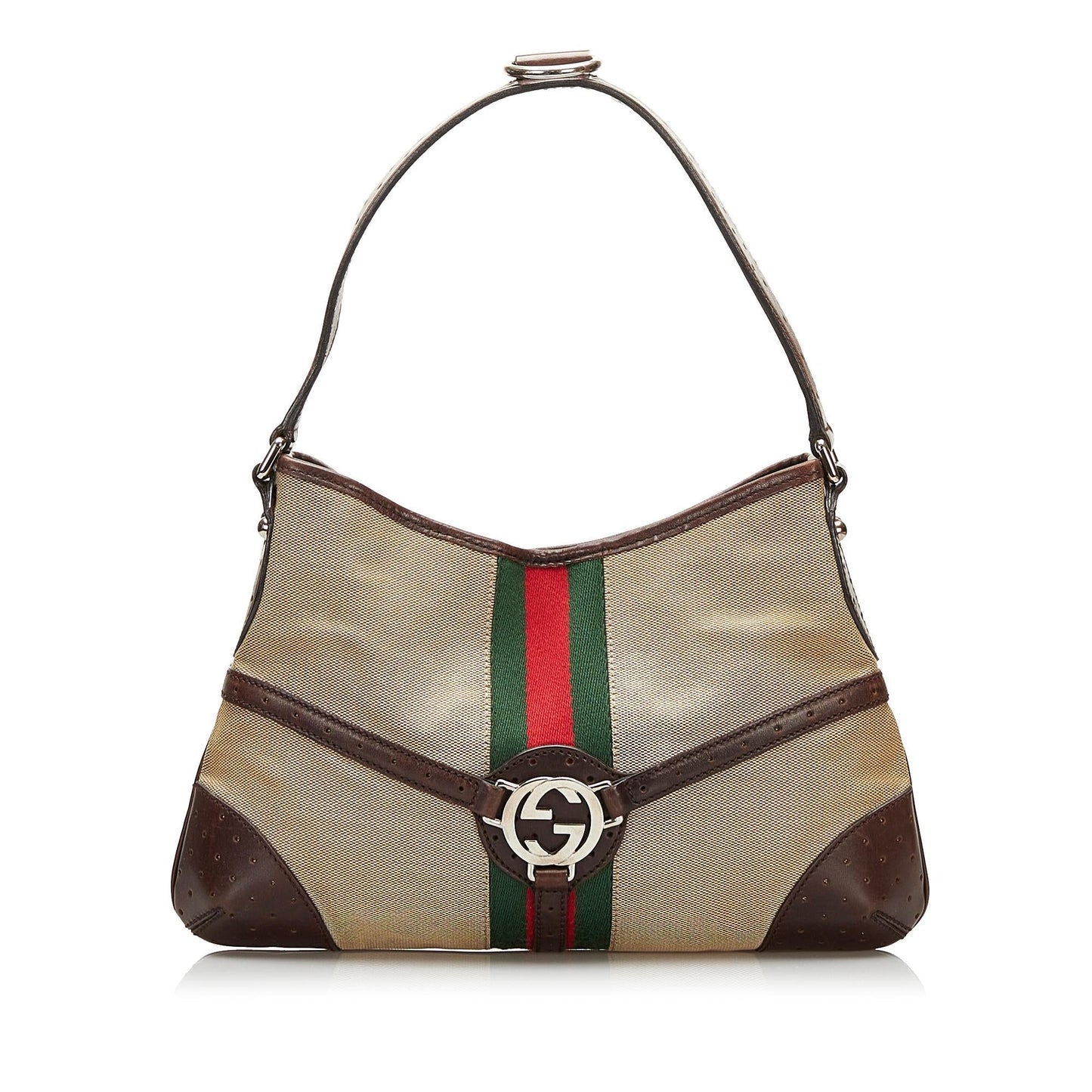 Gucci Web Canvas Shoulder Bag Style 3